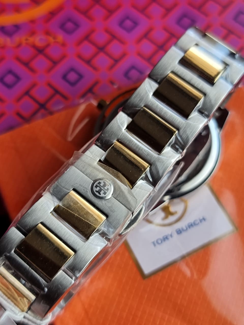 Tory Burch Gigi Stainless Steel Watch Two-Tone Silver/Gold One Size, Two-Tone Silver/Gold, One Size, Gigi Stainless Steel Watch