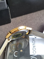 Movado Men’s Quartz Swiss Made Leather Strap Black Dial 40mm Watch 0607271