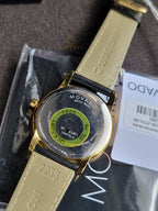 Movado Men’s Quartz Swiss Made Leather Strap Black Dial 40mm Watch 0607271