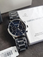 Emporio Armani Men’s Chronograph Quartz Stainless Steel Blue Dial 43mm Watch AR11348