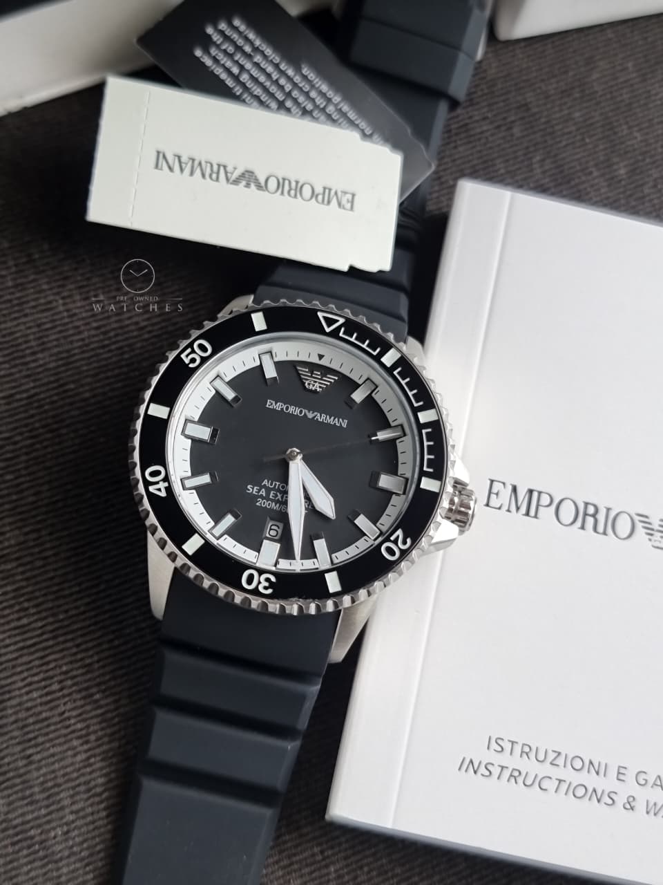Emporio Armani Men's Analog Automatic Watch with Stainless Steel Strap AR60076