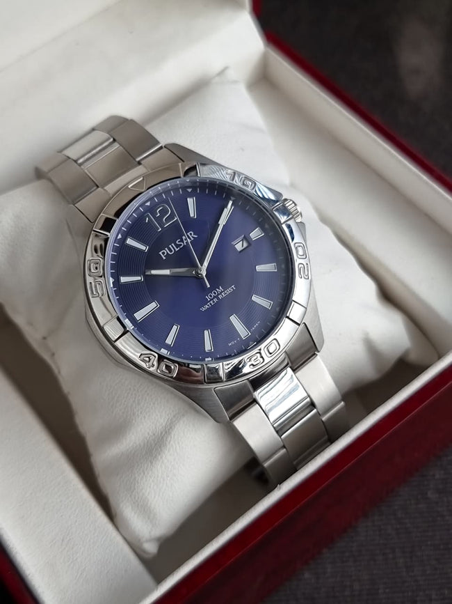 Pulsar Sub Brand Of Seiko Gents Watch Blue Dial 41mm Quartz Watch Hover Image