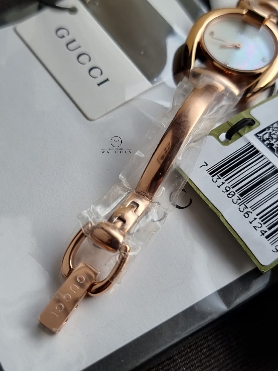 Gucci Horsebit Women's Diamond  Dial Quartz Watch - YA139508