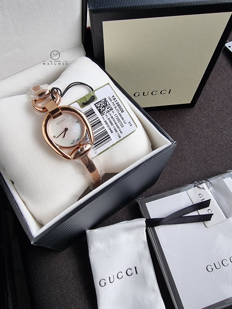 Gucci Horsebit Women's Diamond  Dial Quartz Watch - YA139508