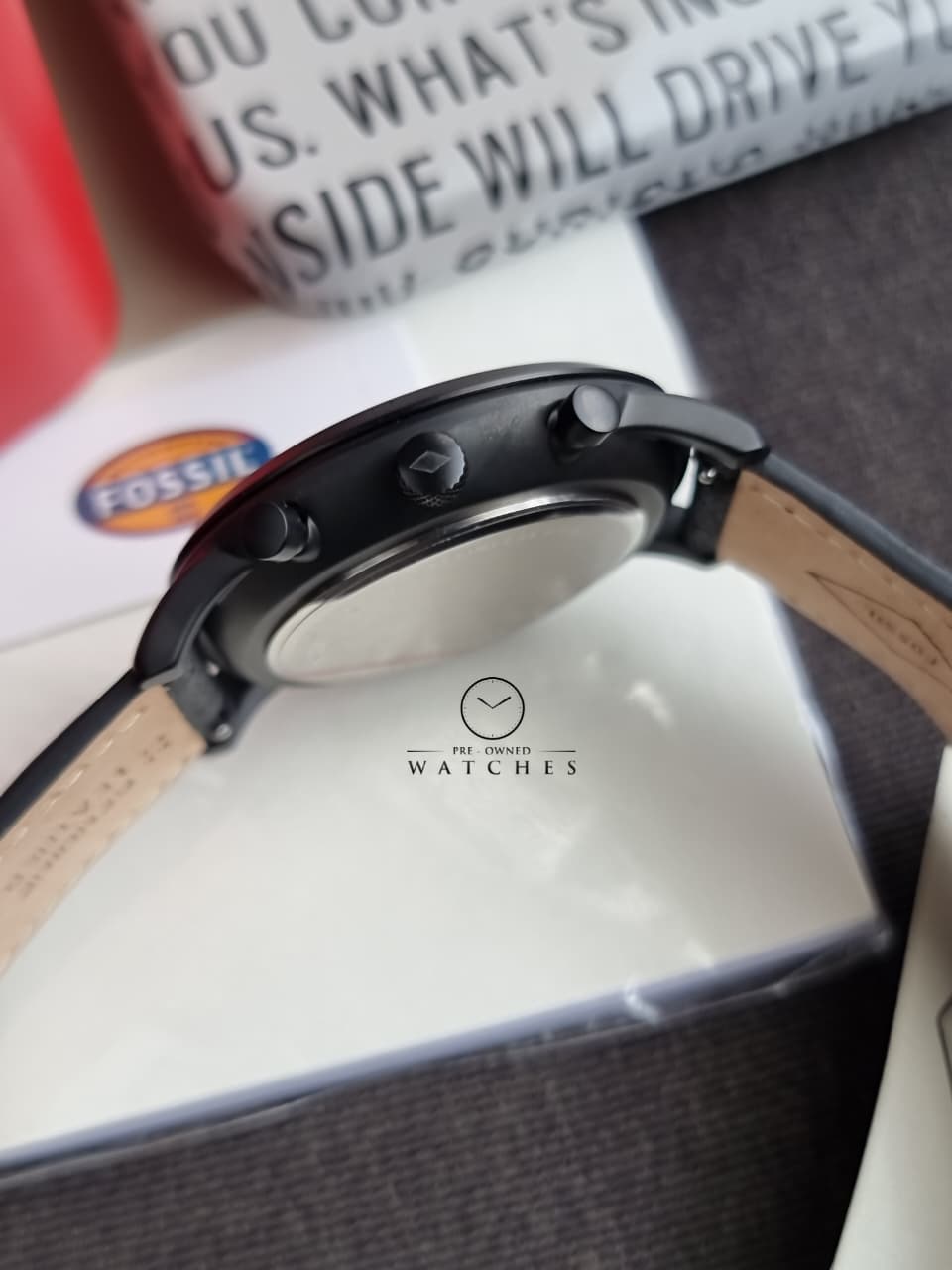 Neutra Chronograph Black Leather Watch (Model: FS5503)