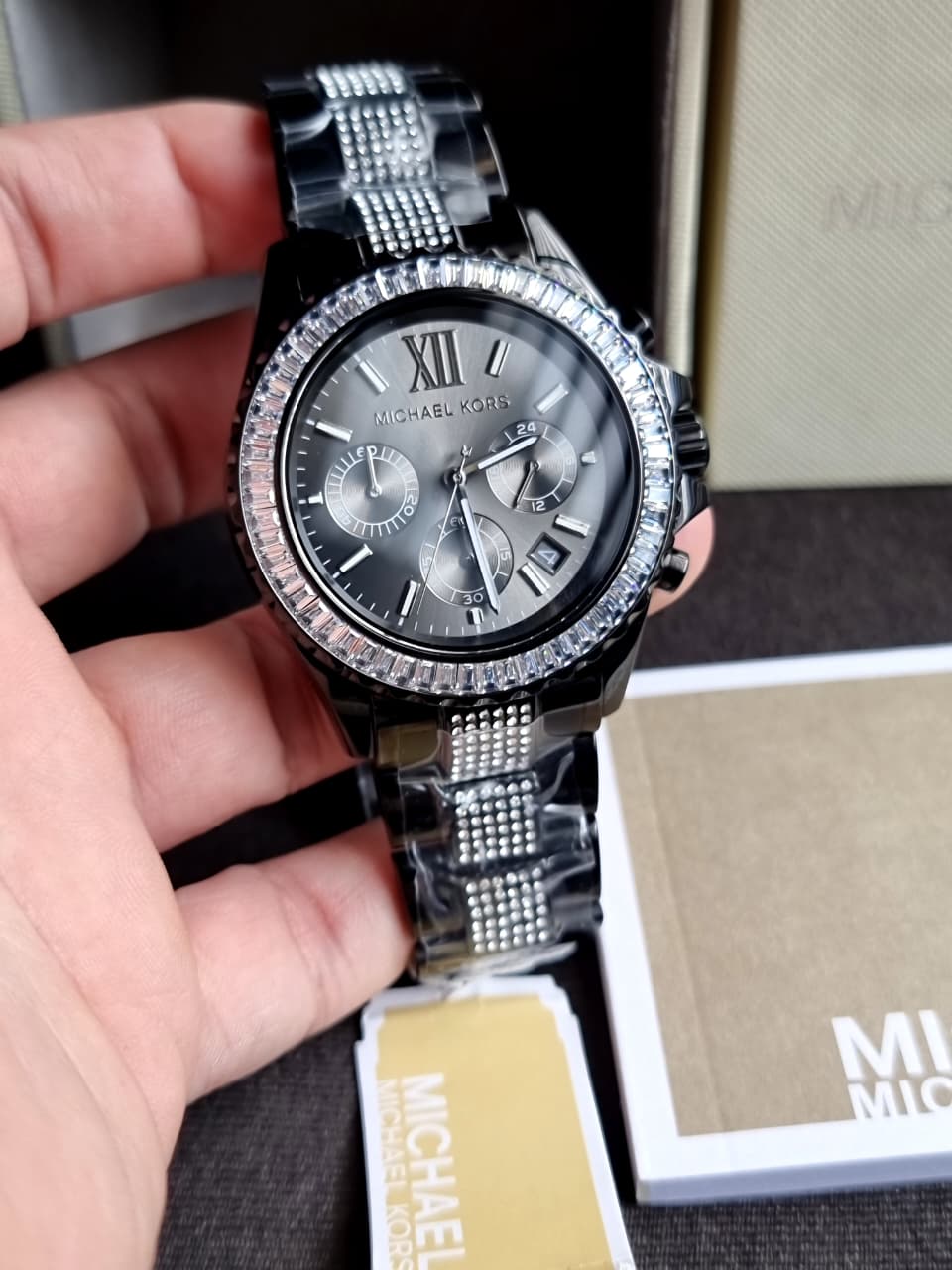 Michael Kors Women’s Quartz Grey Stainless Steel Grey Dial 42mm Watch MK6974