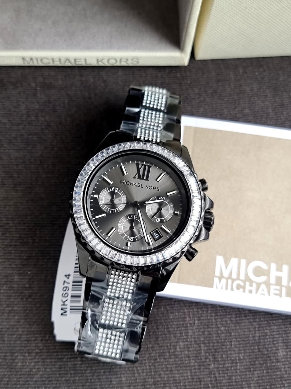 Michael Kors Women’s Quartz Grey Stainless Steel Grey Dial 42mm Watch MK6974