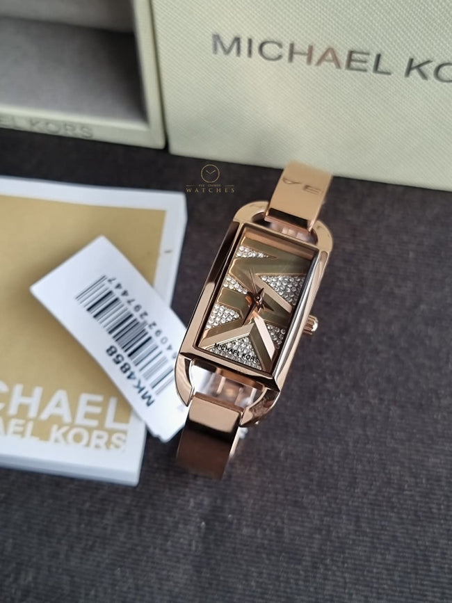 MICHAEL KORS MK Empire Quartz Rose Gold Dial Ladies Watch Item No. MK4858 Hover Image