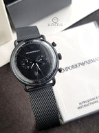 Emporio Armani Aviator Chronograph Quartz Black Dial Men's Watch AR11264