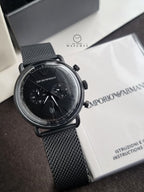 Emporio Armani Aviator Chronograph Quartz Black Dial Men's Watch AR11264