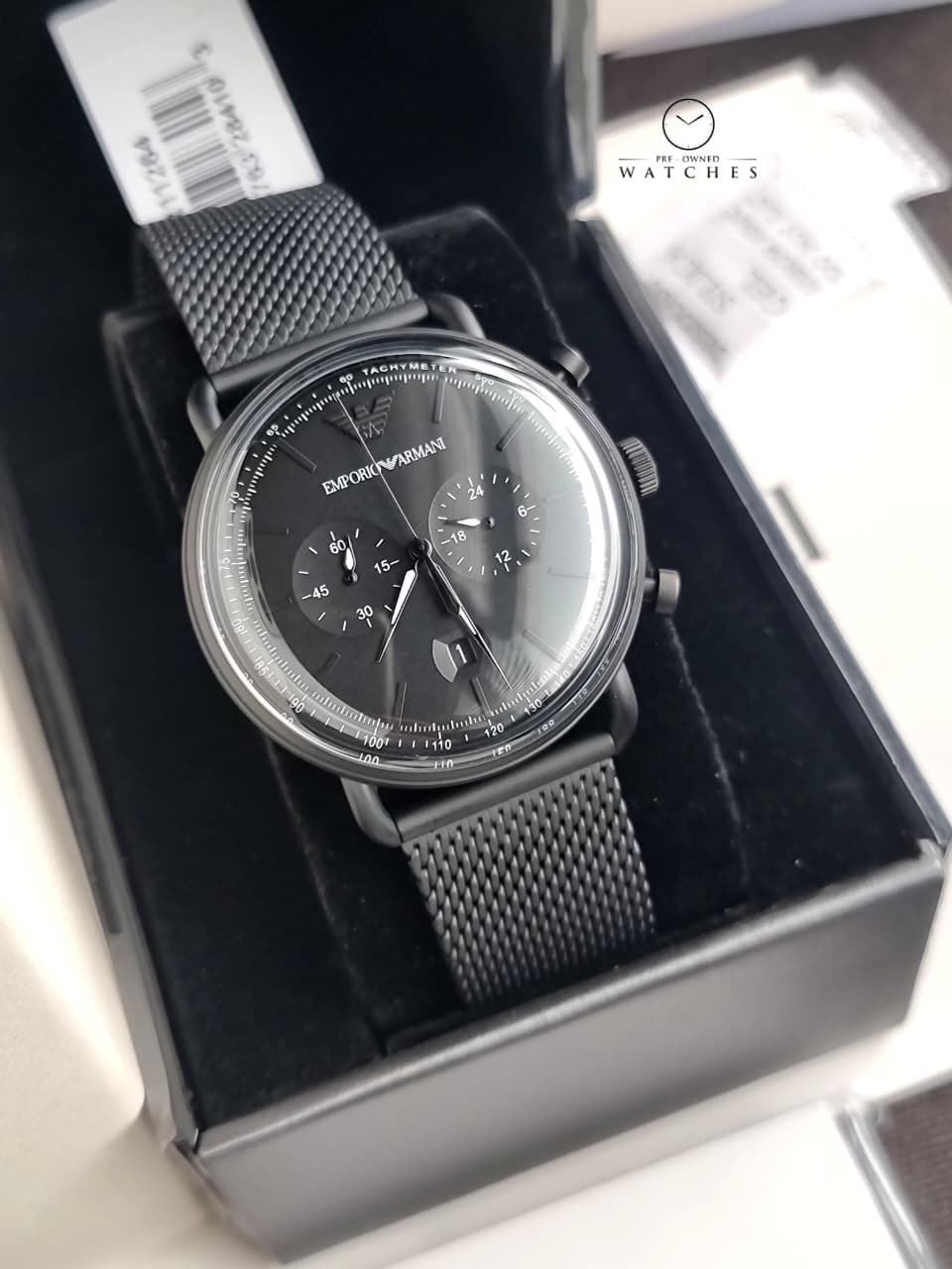 Emporio Armani Aviator Chronograph Quartz Black Dial Men's Watch AR11264