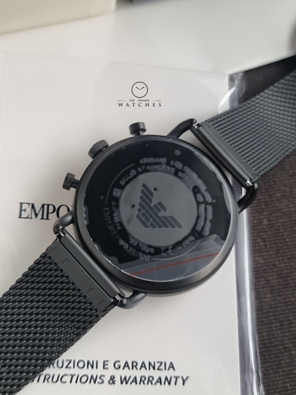 Emporio Armani Aviator Chronograph Quartz Black Dial Men's Watch AR11264