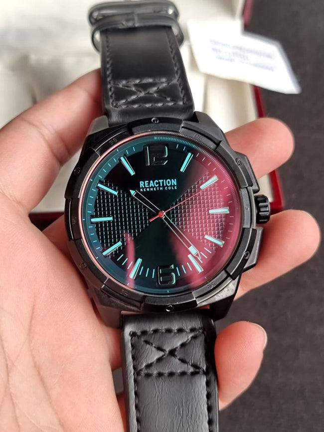 Kenneth Cole Reaction Black dial Gents Watch Hover Image