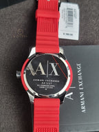 Armani Exchange Men’s Silicone Strap Black Dial 47mm Watch AX1227