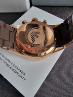 Emporio Armani Men’s Quartz Stainless Steel Brown Dial 43mm Watch AR5890