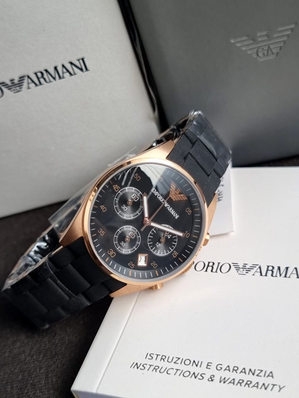 Emporio Armani Women’s Quartz Silicone Strap Black Dial 38mm Watch AR5906