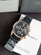 Emporio Armani Women’s Quartz Silicone Strap Black Dial 38mm Watch AR5906