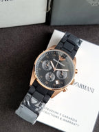 Emporio Armani Women’s Quartz Silicone Strap Black Dial 38mm Watch AR5906