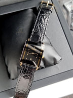 Rado Diastar Ladies Watch Black Dial Black Leather Strap Quartz Watch