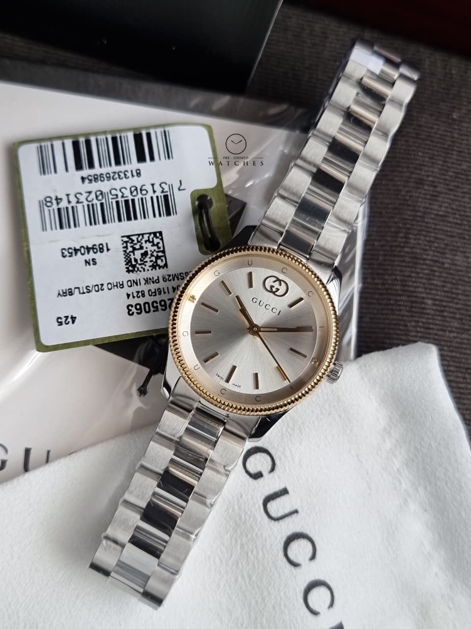Gucci G-Timeless 29mm Silver Dial Steel Women's Watch YA1265063