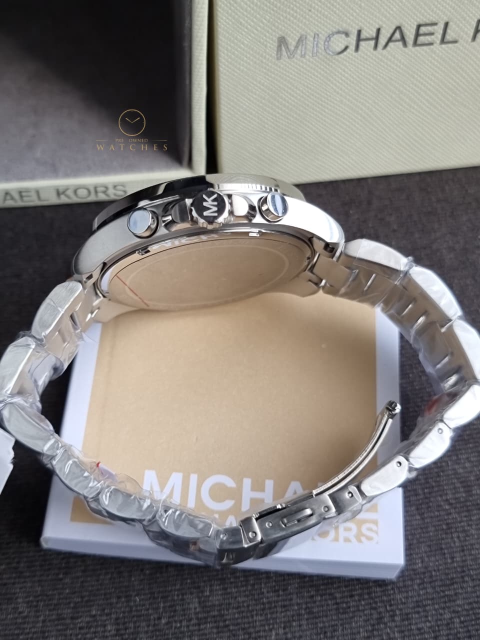 Michael Kors Men’s Quartz Two Tone Stainless Steel Blue Dial 45mm Watch MK9065