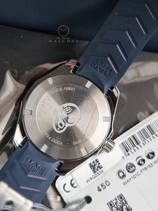 Tag Heuer Aquaracer Blue Rubber Blue Dial Quartz Watch for Gents - WAY101CFT6153 Main Image