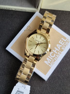 Michael Kors Women’s Analog Stainless Steel Gold Dial 42mm Watch MK3512