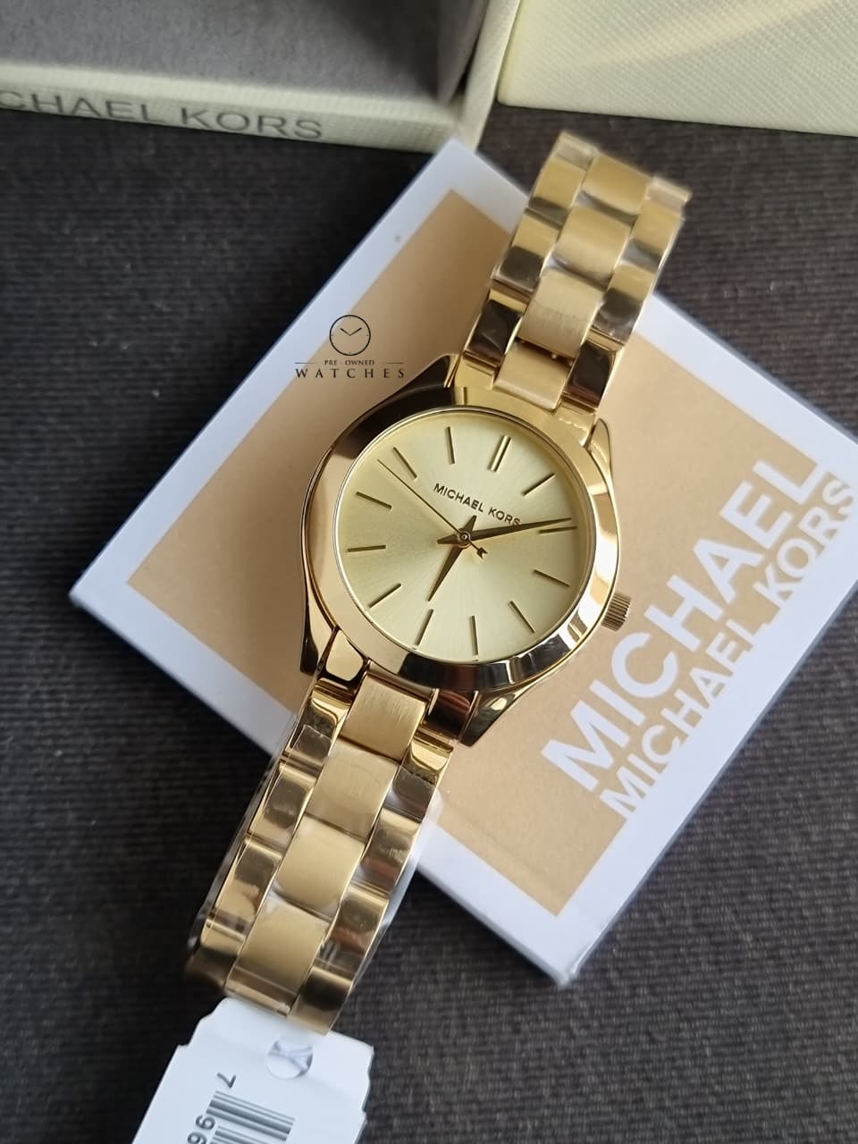 Michael Kors Women’s Analog Stainless Steel Gold Dial 42mm Watch MK3512