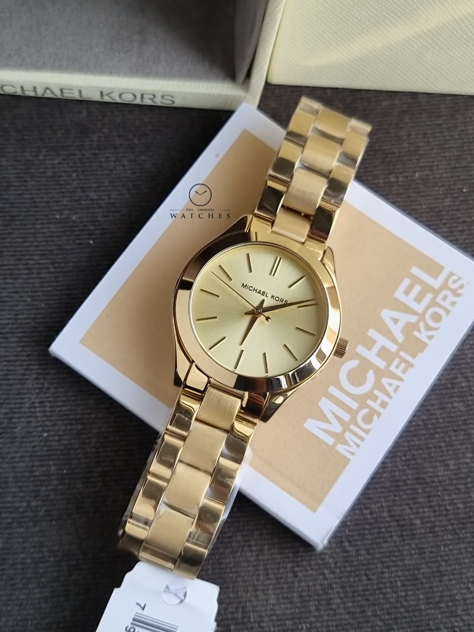 Michael Kors Women’s Analog Stainless Steel Gold Dial 42mm Watch MK3512