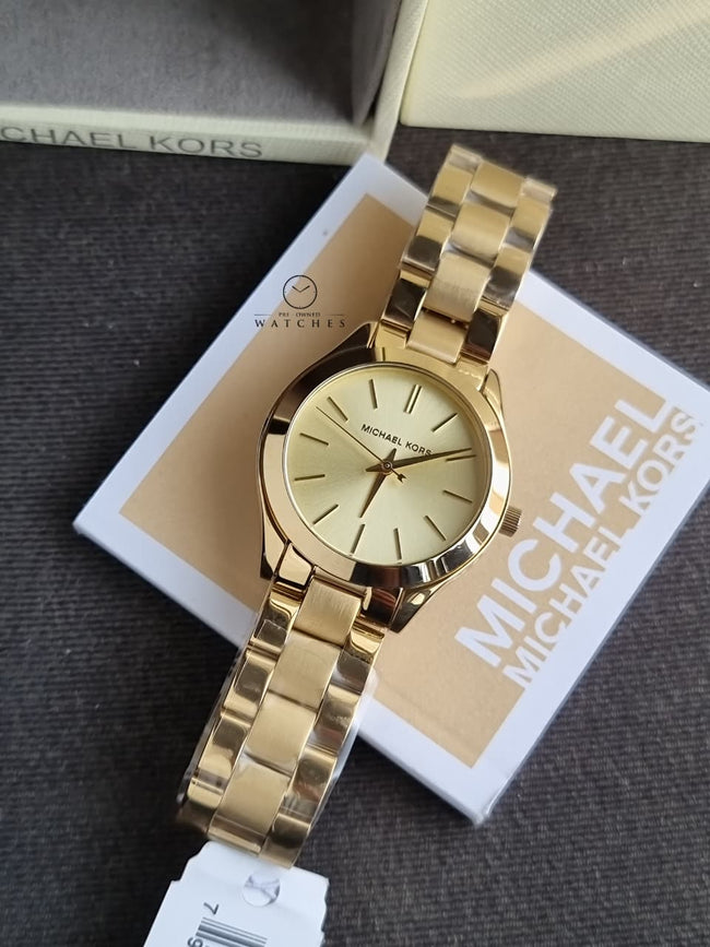 Michael Kors Women’s Analog Stainless Steel Gold Dial 42mm Watch MK3512 Main Image