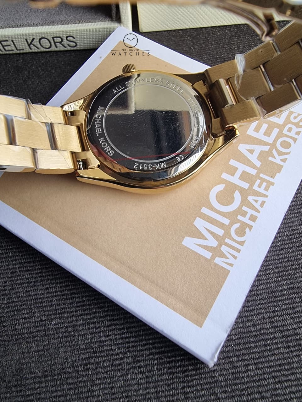 Michael Kors Women’s Analog Stainless Steel Gold Dial 42mm Watch MK3512