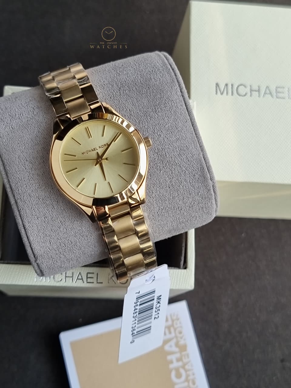 Michael Kors Women’s Analog Stainless Steel Gold Dial 42mm Watch MK3512