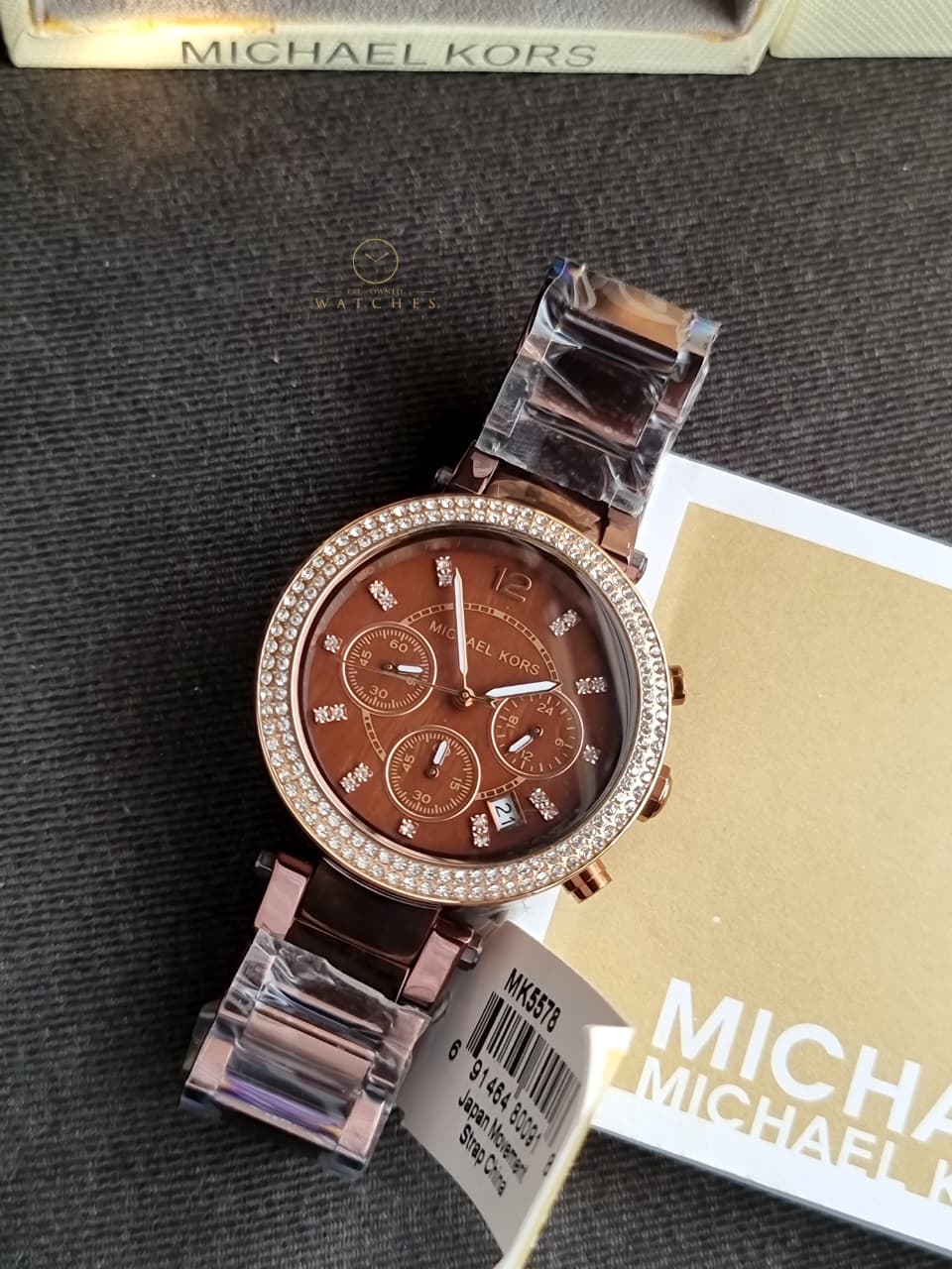Michael Kors Women’s Quartz Chocolate Stainless Steel Chocolate Dial 39mm Watch MK5578