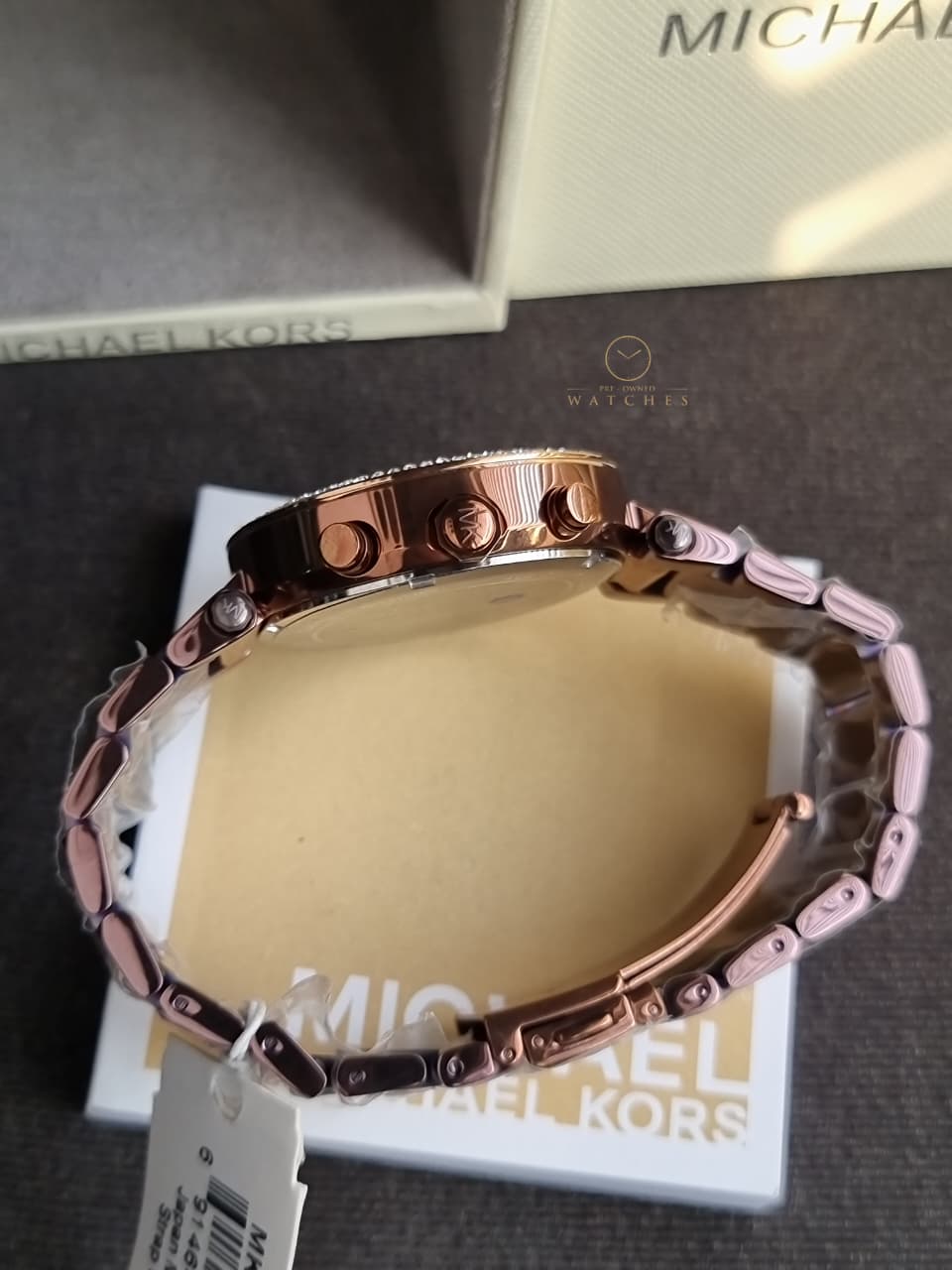 Michael Kors Women’s Quartz Chocolate Stainless Steel Chocolate Dial 39mm Watch MK5578