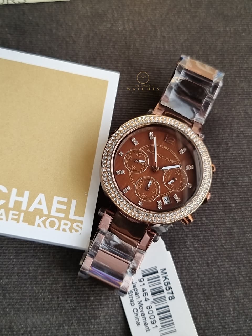 Michael Kors Women’s Quartz Chocolate Stainless Steel Chocolate Dial 39mm Watch MK5578