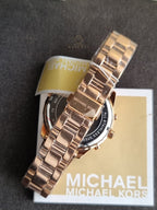 Michael Kors Women’s Quartz Rose Gold Stainless Steel Rose Gold Dial 40mm Watch MK6521