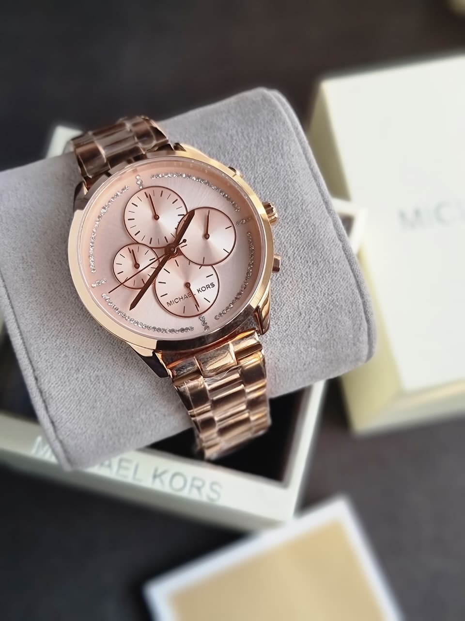 Michael Kors Women’s Quartz Rose Gold Stainless Steel Rose Gold Dial 40mm Watch MK6521
