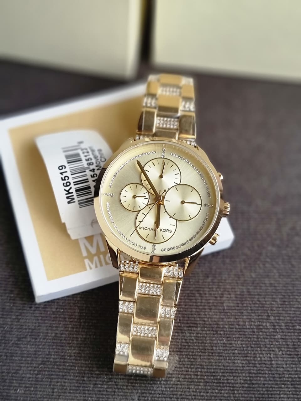 Michael Kors Women's MK6519 Slater Analog Display Quartz Gold Watch
