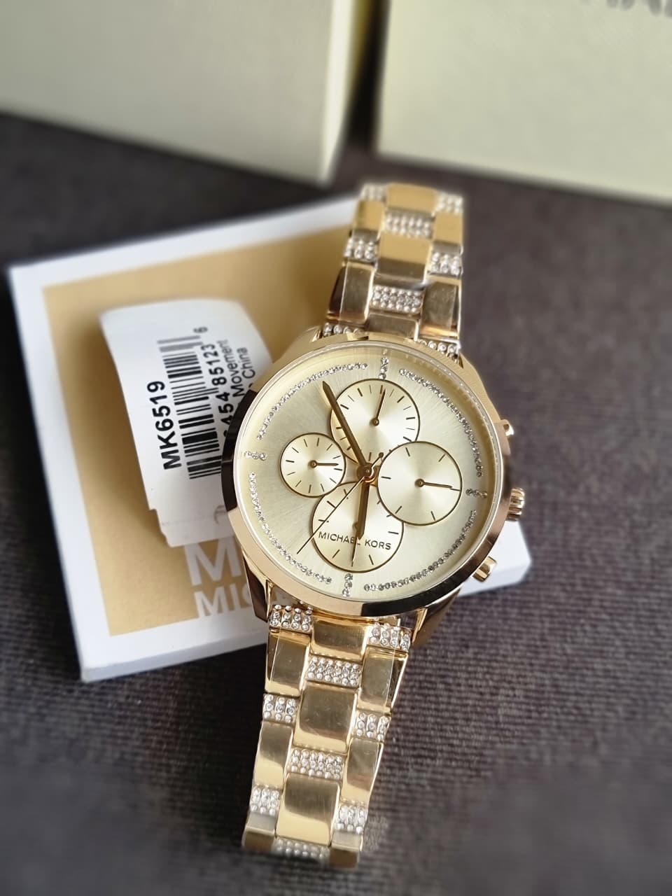 Michael Kors Women's MK6519 Slater Analog Display Quartz Gold Watch