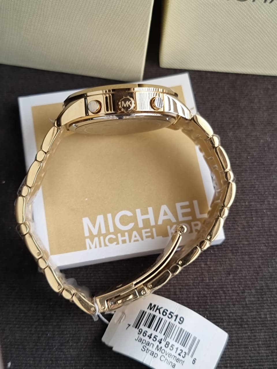 Michael Kors Women's MK6519 Slater Analog Display Quartz Gold Watch