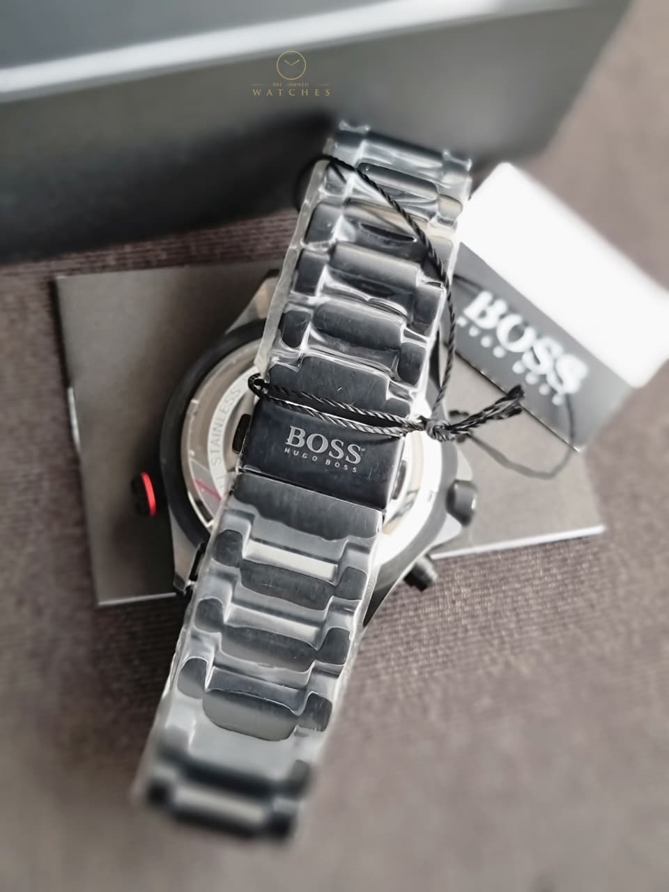 Hugo Boss Men’s Chronograph Quartz Stainless Steel Black Dial 46mm Watch 1513825