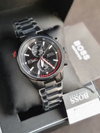 Hugo Boss Men’s Chronograph Quartz Stainless Steel Black Dial 46mm Watch 1513825