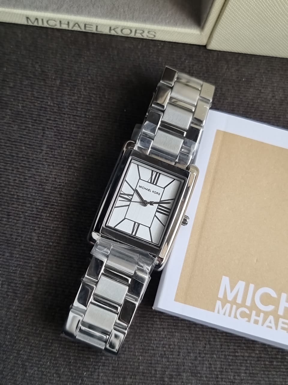 Michael Kors Essex Silver Quartz Stainless Steel Watch MK4906