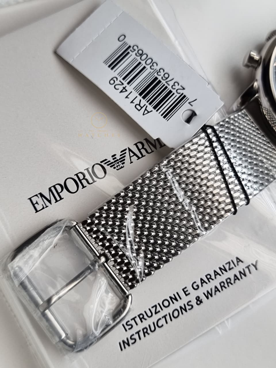 Emporio Armani Men’s Chronograph Quartz Stainless Steel Black Dial 46mm Watch AR11429