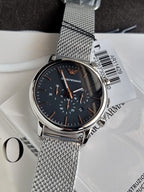 Emporio Armani Men’s Chronograph Quartz Stainless Steel Black Dial 46mm Watch AR11429