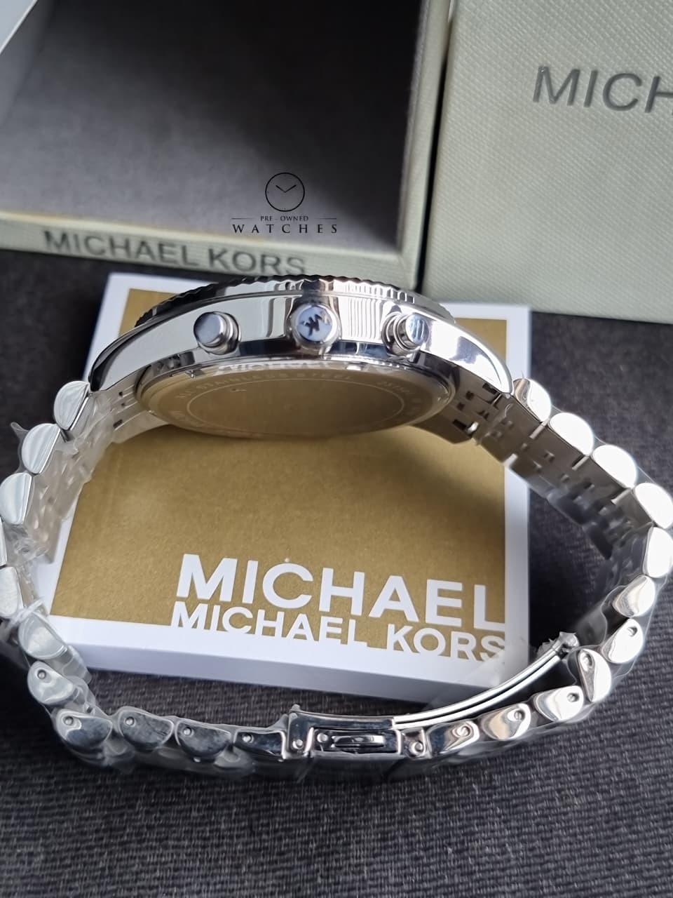 Michael Kors Men's Lexington Silver-Tone Watch MK8515