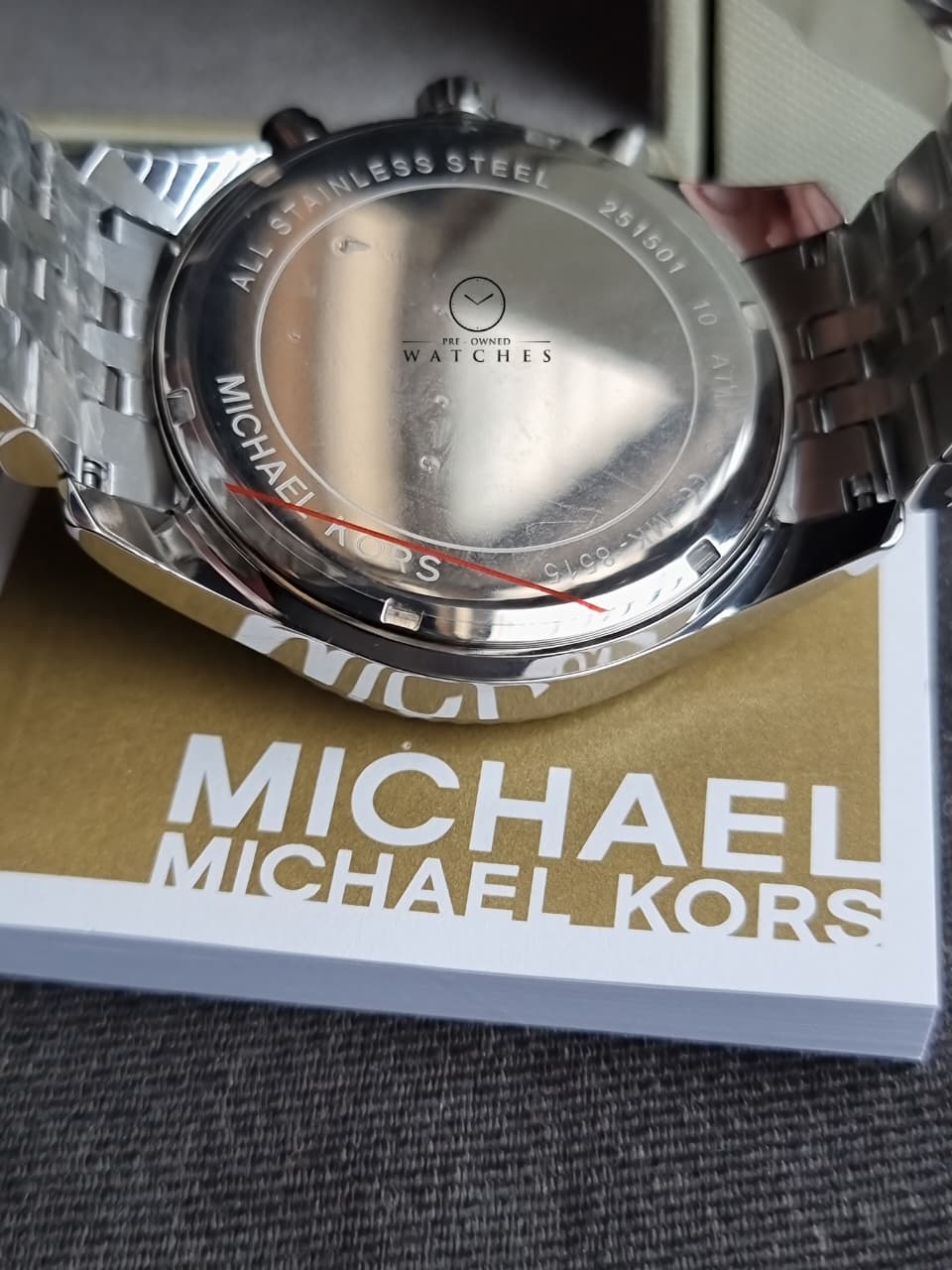 Michael Kors Men's Lexington Silver-Tone Watch MK8515