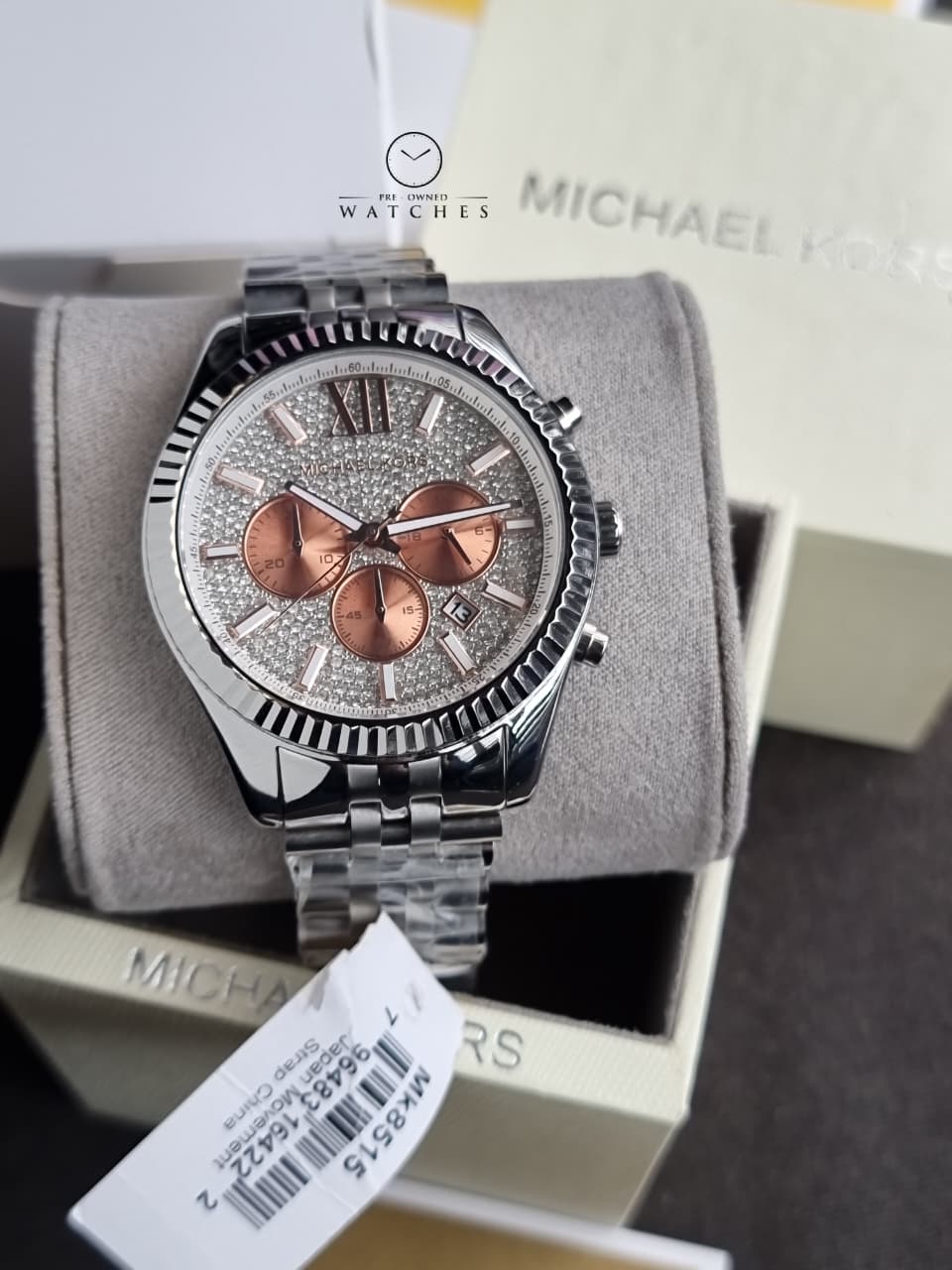 Michael Kors Men's Lexington Silver-Tone Watch MK8515