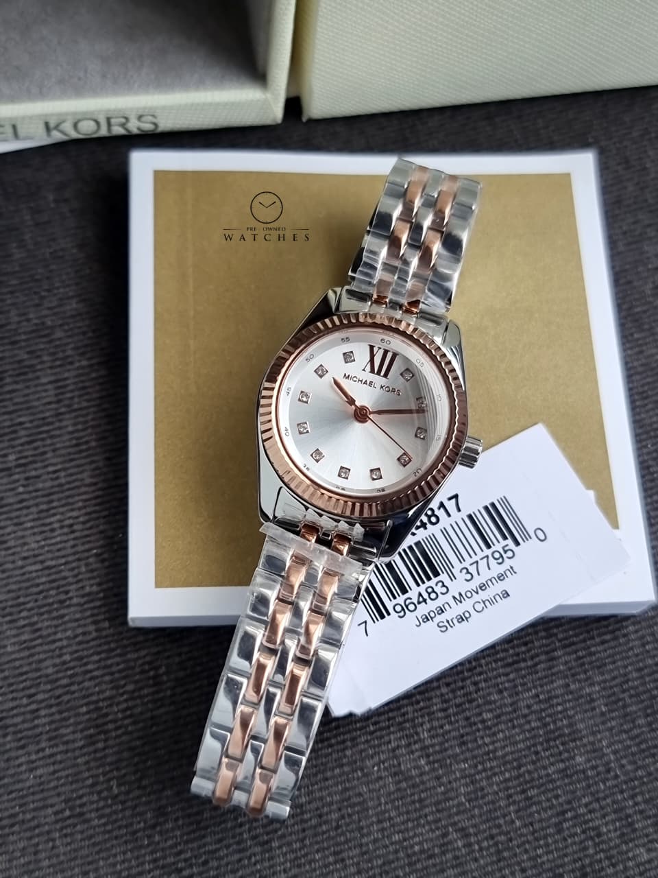 Michael Kors Women’s Quartz Two Tone Stainless Steel White Dial 26mm Watch MK4817