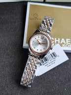 Michael Kors Women’s Quartz Two Tone Stainless Steel White Dial 26mm Watch MK4817